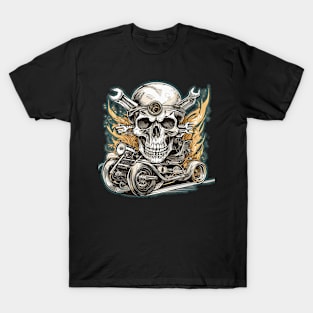 Hotrod skull engine T-Shirt